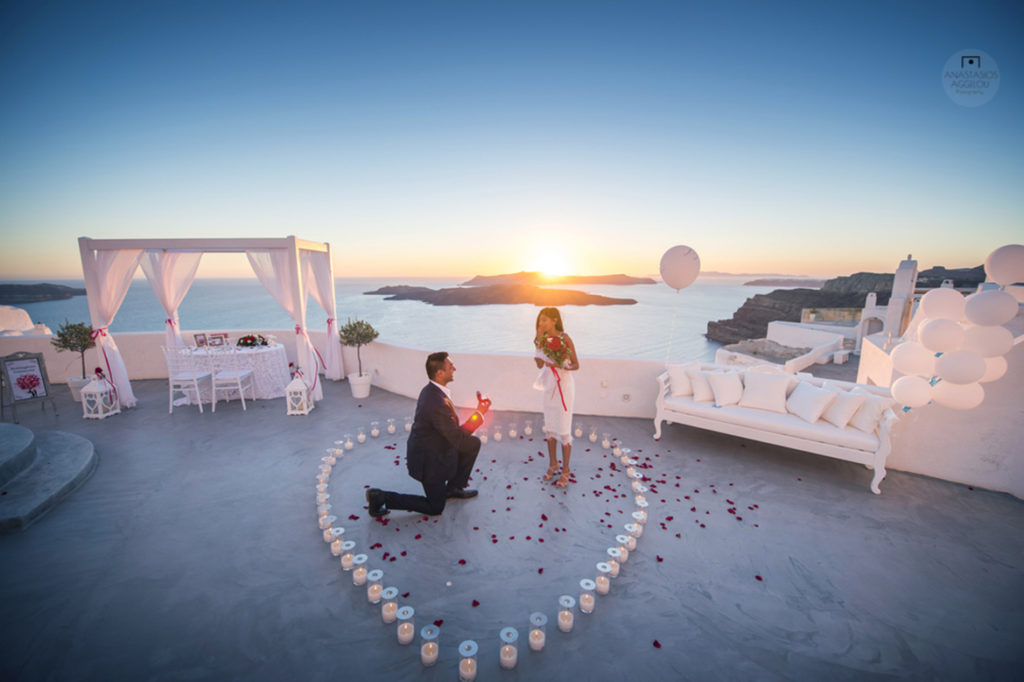 santorini wedding proposal