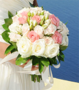 Santorini Bridal flowers